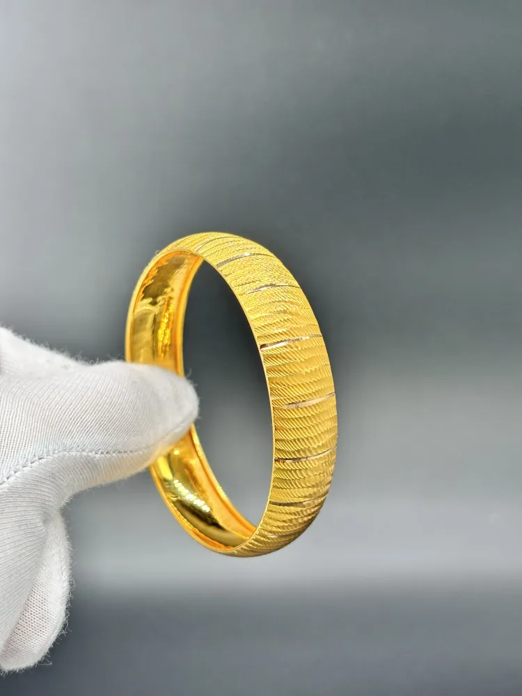 22 ayar 1,5 Cm Ağaç Kabuğu Bilezik